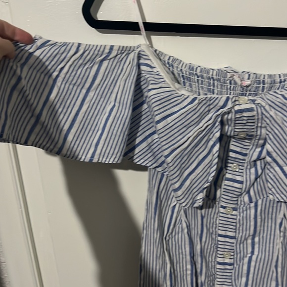 Blue Striped Sun Dress - Picture 2 of 4